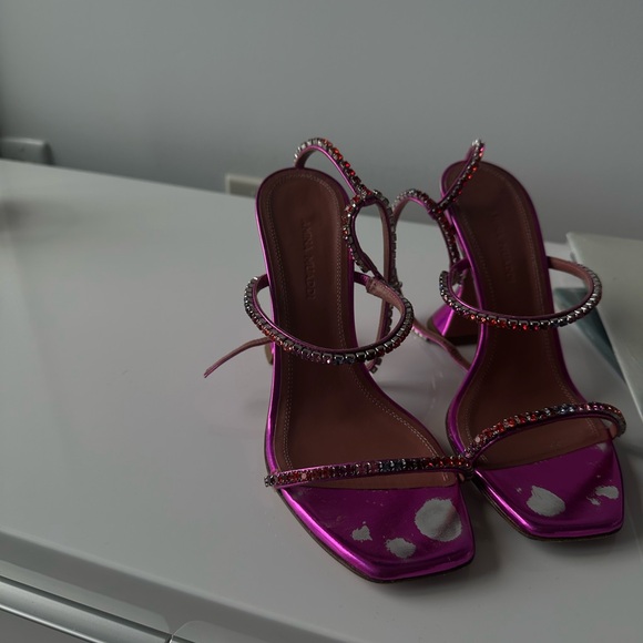 Amina Muaddi Hologram Sandals (Gilda Sandal) - Picture 2 of 3